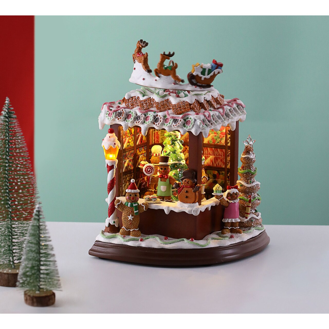 Icy Giftware LED Lighted Candy Land Toy Shop Christmas Decoration - 10" - Set of 2